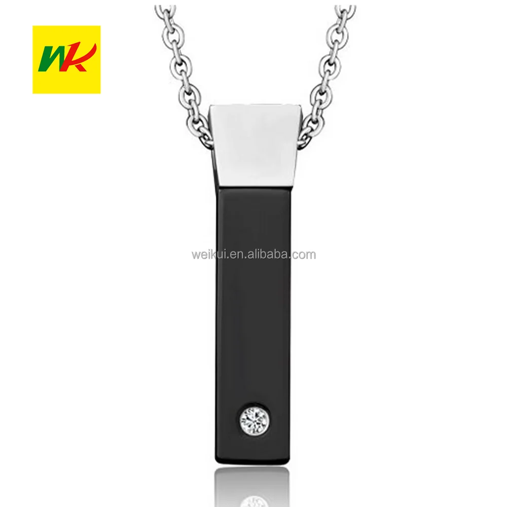 

Black Cylinder Cremation URN Necklaces For Ashes Memorial Keepsake Pendant, Picture