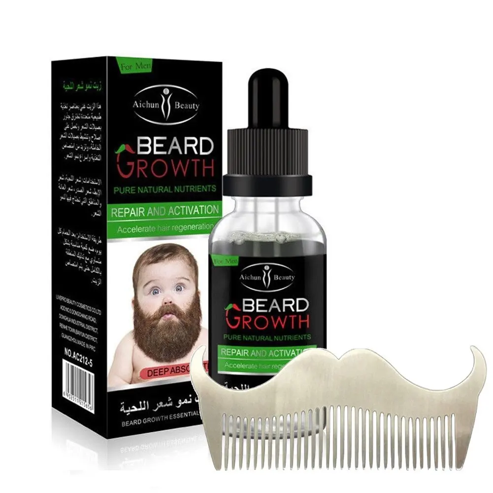 Shouhengda Beard Grow Liquid Facial Hair Supplement Mens Hair