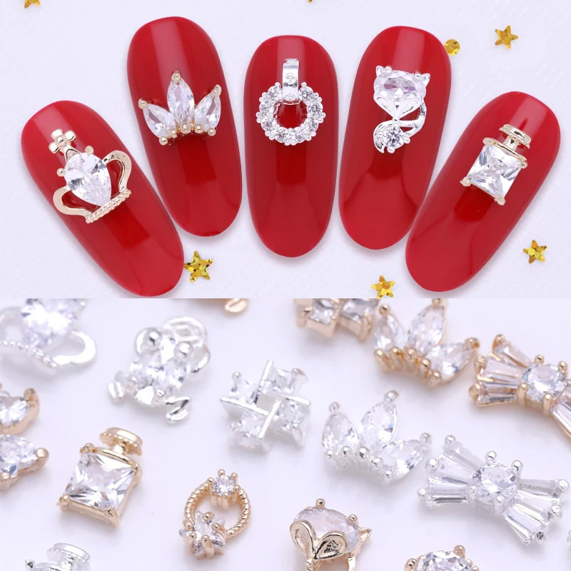 3D Nail Art Decorations Animals Crystalling Theme  Charms Flat Bottom Rivet Studs Nail Decor