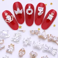 

3D Nail Art Decorations Animals Crystalling Theme Charms Flat Bottom Rivet Studs Nail Decor