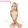 100% bamboo fiber baby kids hooded towel