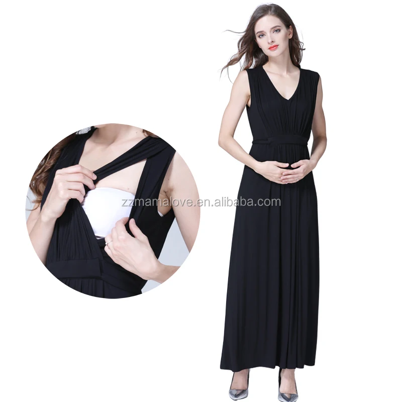 

New Arrival Summer Maternity Maxi Dress Evening Dress Sleeveless Pregnant Dress