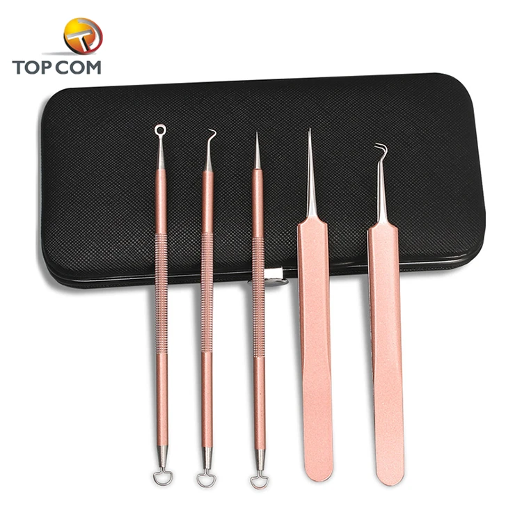 

Professional beauty pimple blackheads extractor remover, Rose gold