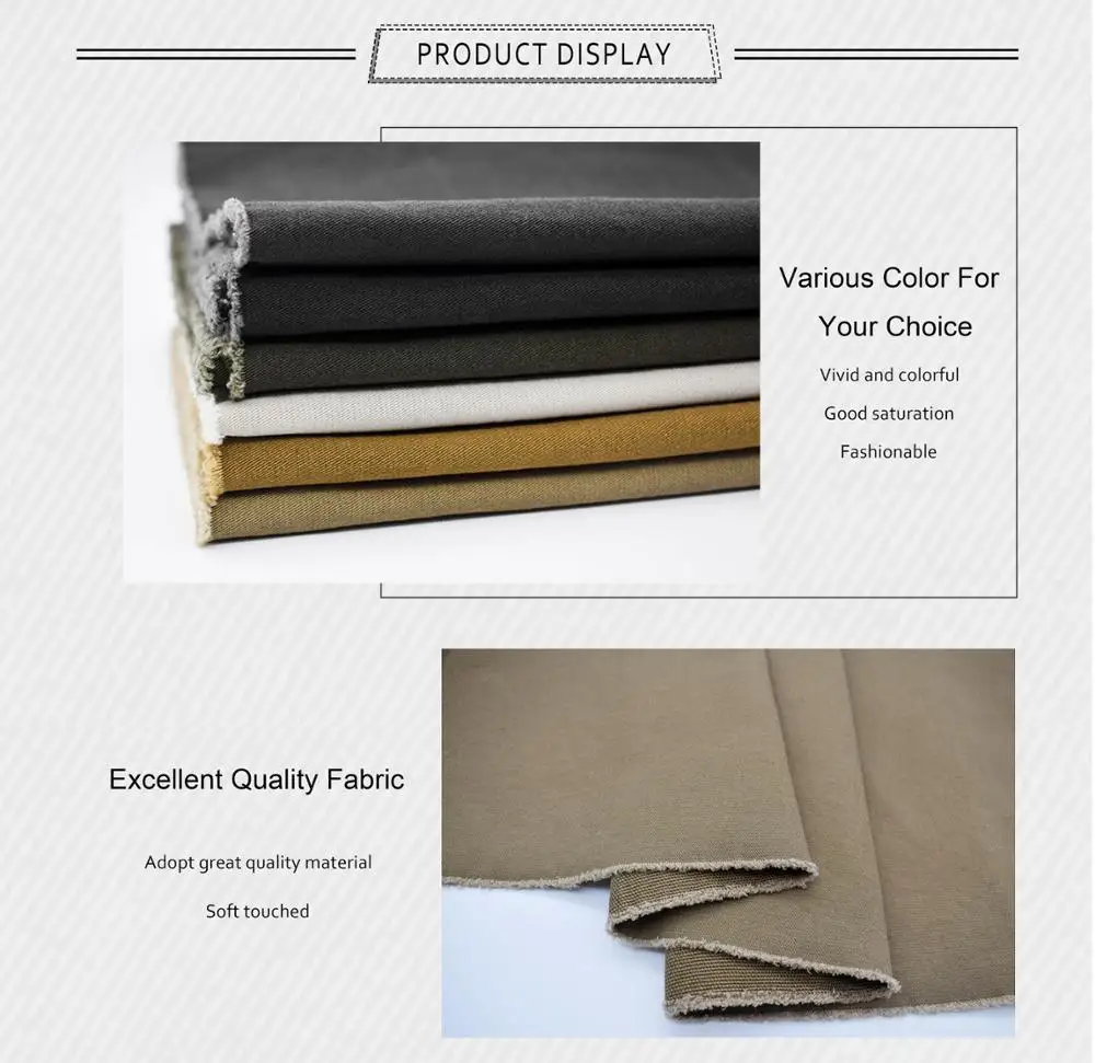 100 Cotton Twill Woven Fabric Wholesale Manufacturer Pant Trousers 100