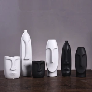 nordic style different color face vase