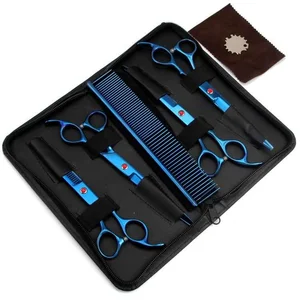 Image of hot sale cheap professional stainless steel grooming pet scissors set for dogs and cats