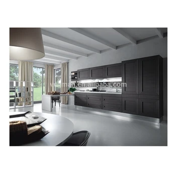 Black Pvc Kitchen Cabinet Door For Peninsula Pantry Cabinet Design