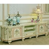 luxury royal princess original wood carved TV stand living room furniture solid wood oak antique TV stand