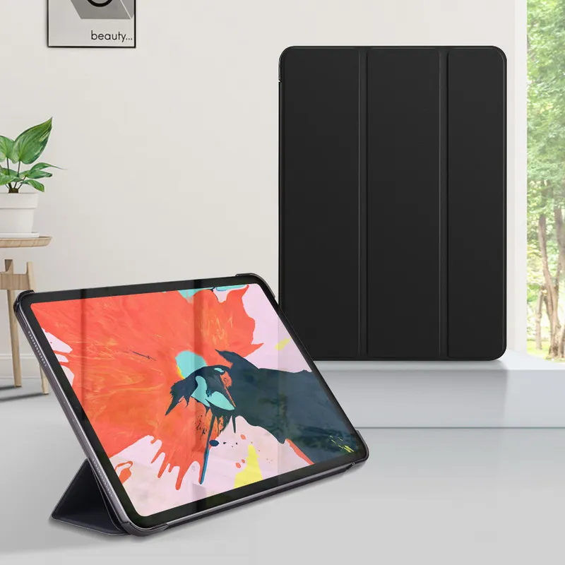 PU leather Smart Cover Case with Pencil Holder for iPad 10.2 air 3 Pro 10.5 2019 Slim Trifold stand leather Case