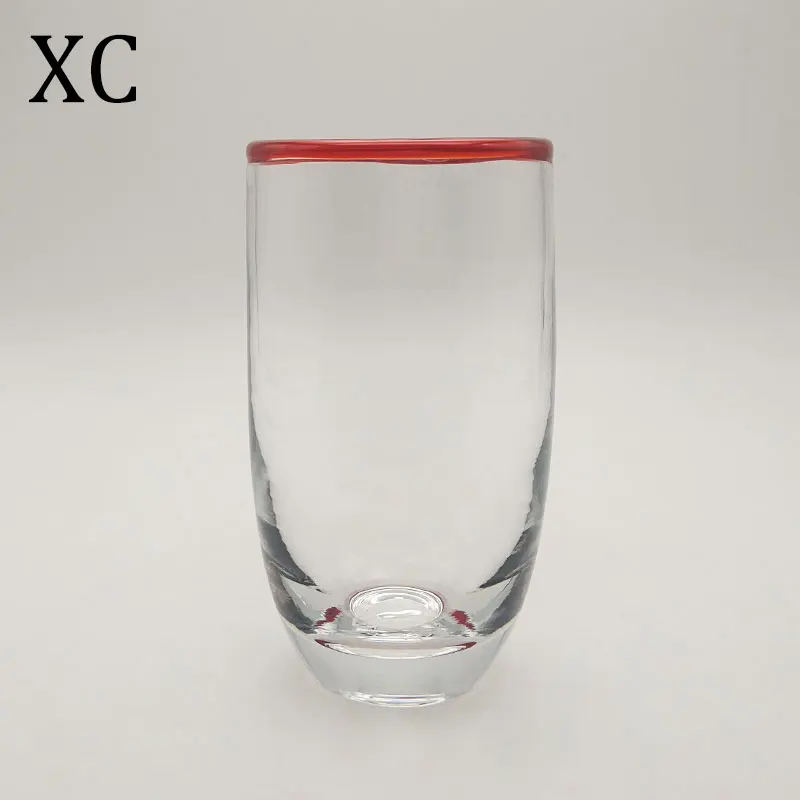 Hot selling handmade glass tumbler colored mexican blown glass
