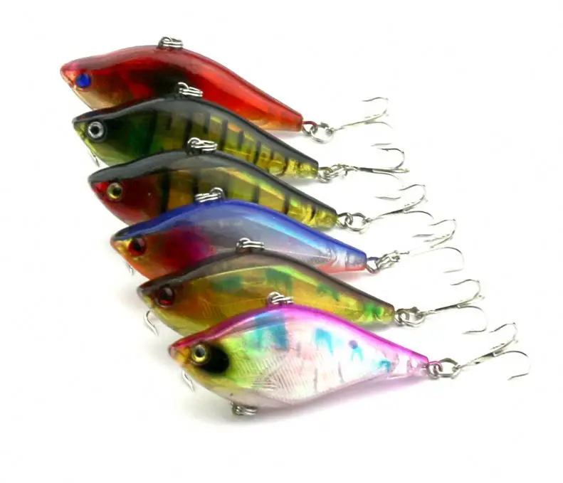 

New vib fishing lure hand plastic minnow Vibratios swimming fishing bait 6CM 13G wholesale fishing tackle, 6 colours available/unpainted/customized