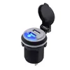 LED 4.2A Dual USB Charger Socket Power Outlet Modification Adapter Smart IC Charging with Spring Cover for DC 12V Car Truck Boat