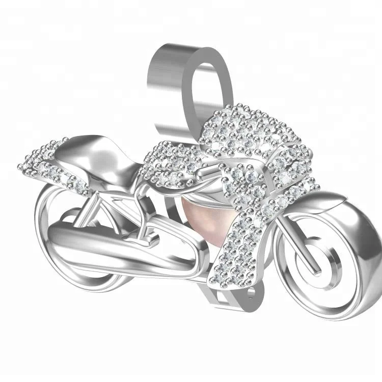 

wholesale motorcycle jewelry pearl cage pendant 925 sterling silver jewelry settings with bling bling zircon