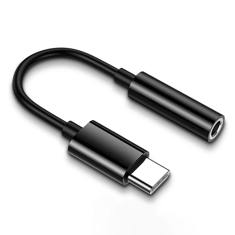 

factory bulk cheap price cable usb type c to 3.5mm audio adapter, Black;white