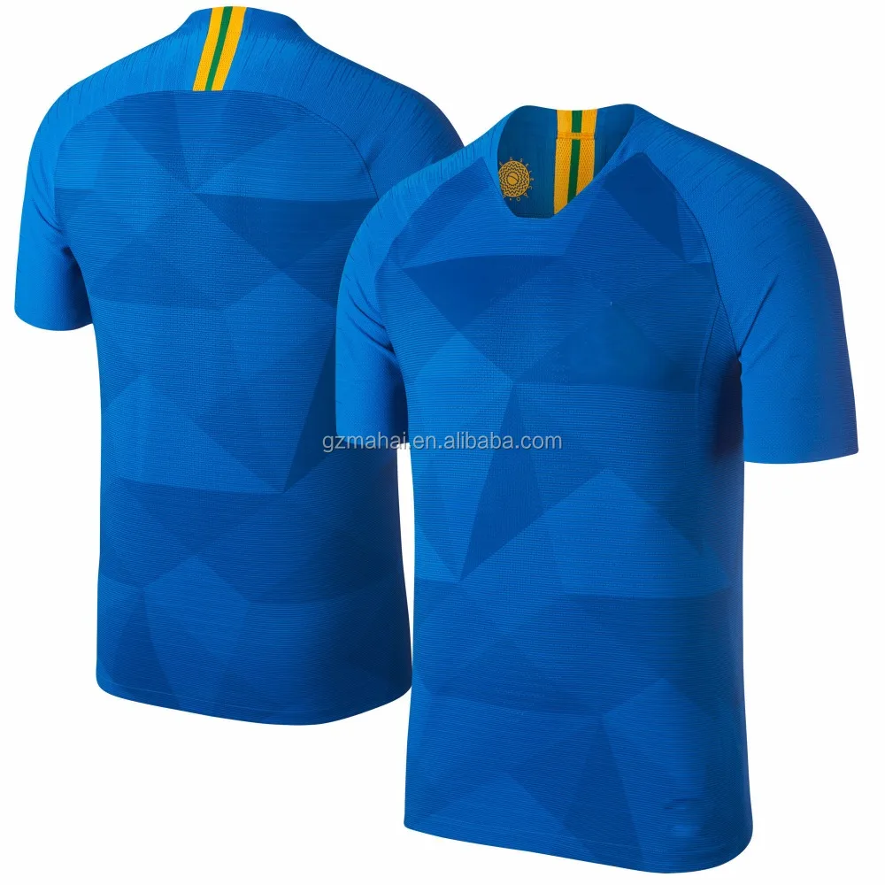 

Neymar footbal jersey Copa do Mundo 2018 wholesale brasil, Blue yellow