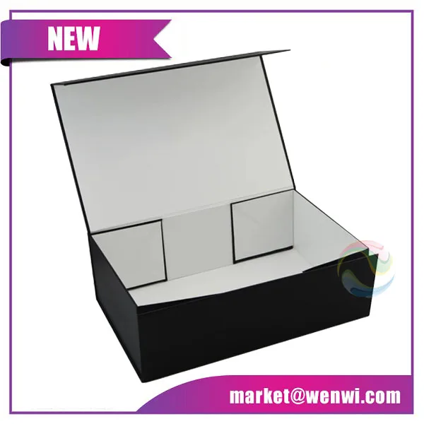 Shenzhen Black Printing Retail Small Gift Paper Cardboard Hair Extension Luxury Design Custom Logo Packaging Box
