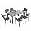 Modern garden 6 seater square dining table