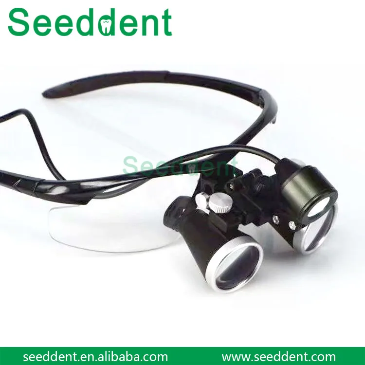 Glass Surgical Dental Loupe With Led Headlight / Headband Dental Loupes