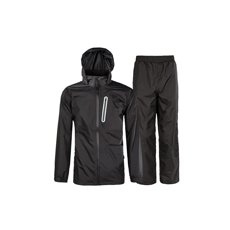 

Men's lightweight Motorcycle Rain Suit Waterproof Hooded raincoat Rainwear Rain Suit Jacket Trouser Rain Coat, As shown