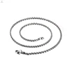 Stainless Steel Material Wholesale Silver Filled Twisted Necklace Chain,