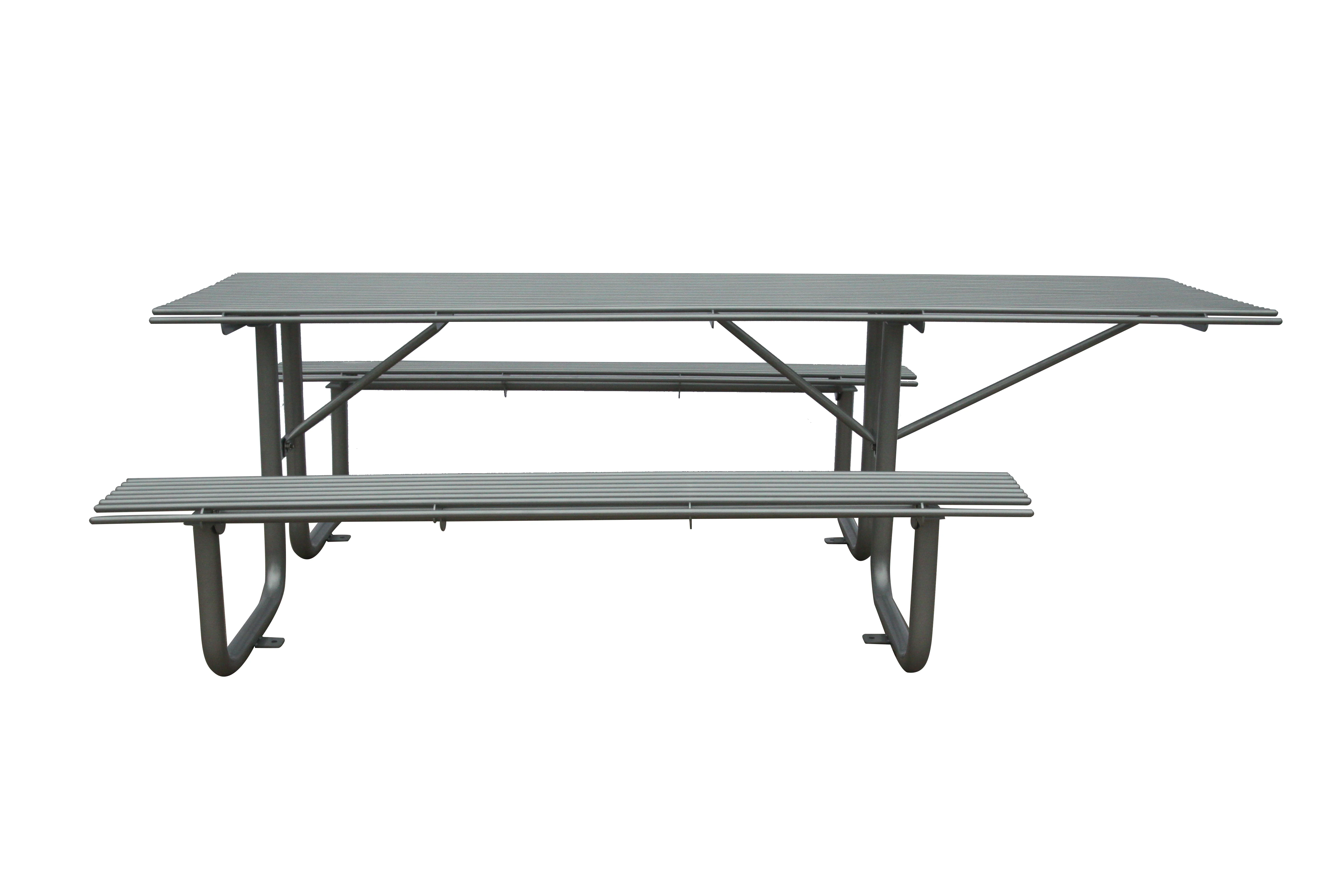 Outdoor Powder Coated Stainless Steel Dinning Table Chairs Canteen