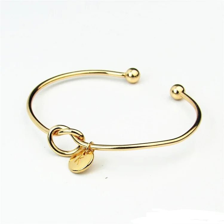 

Factory Wholesale English Letter Initial Bracelet Silver Gold Letter Charm Bracelet Love Bowknot Wristband Cuffs Women Jewelry