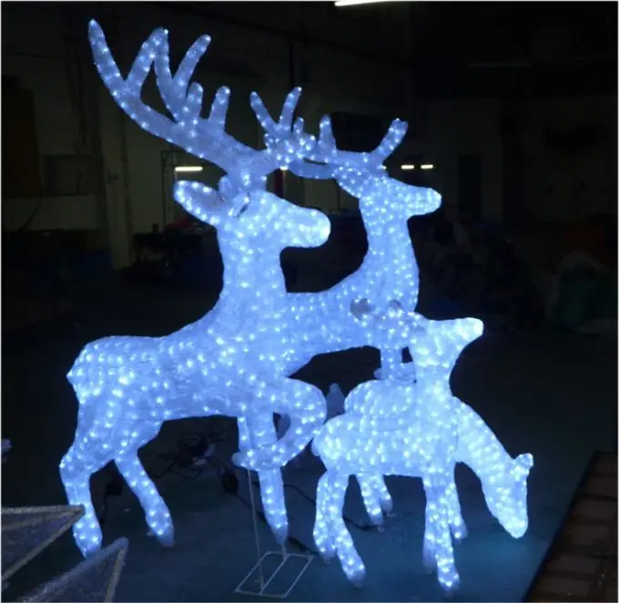 Xmas Acrylic Christmas Decoration Plush Reindeer - Buy Christmas
