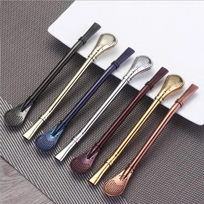 Multi Usages Drinking Stainless Steel Spoon Straw Buy Spoon Straw