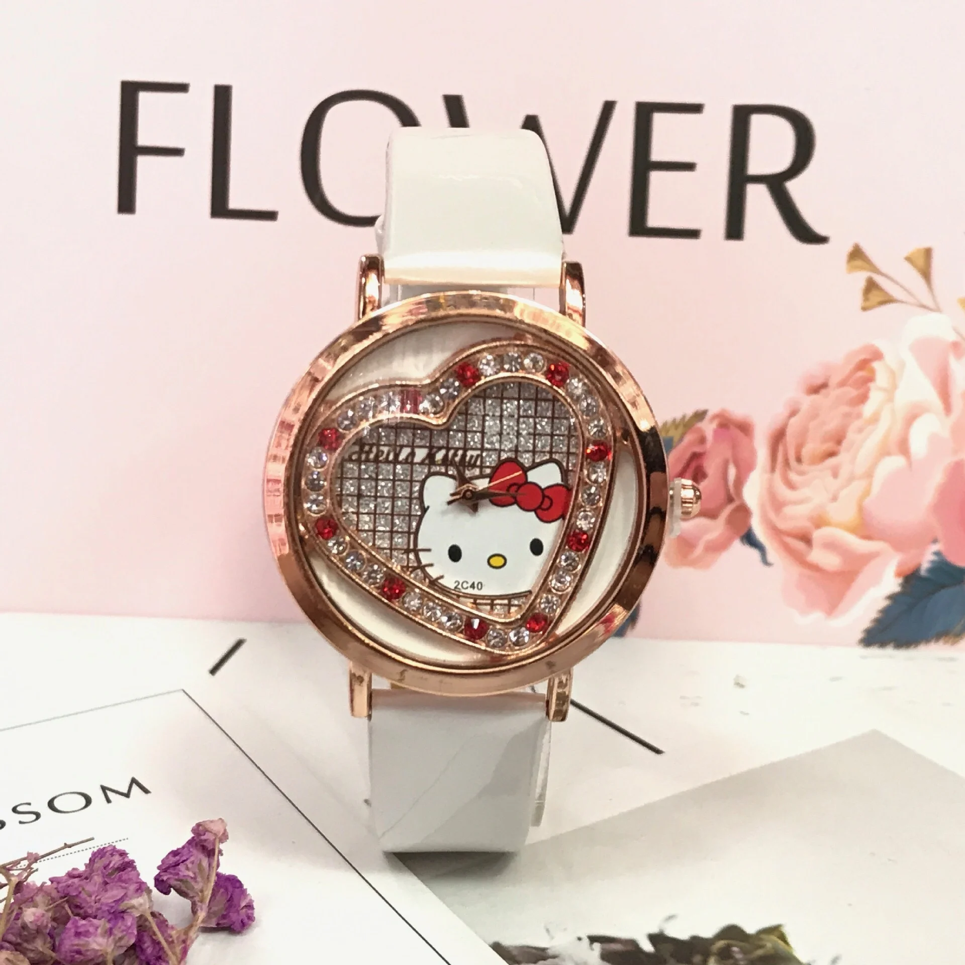

reloj hello kitty Kids Watch reloj de pulsera para mujer cheap price made in China, Silver /rose gold