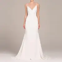 

fashion in 2019 white color Lace Plus Size Wedding Dress in stock 218188