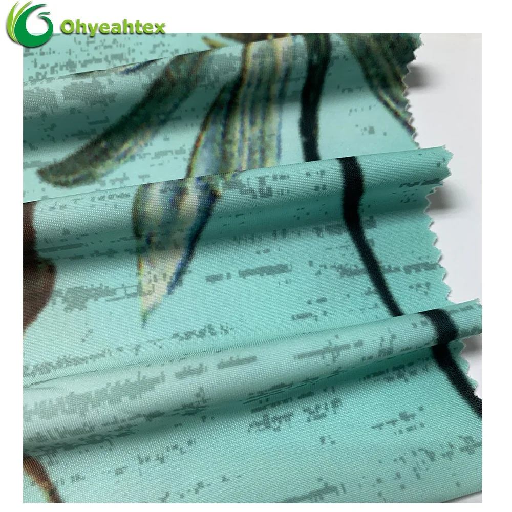 
Recycled Printed Polyester Spandex Fabric For Clothings  (60839987539)
