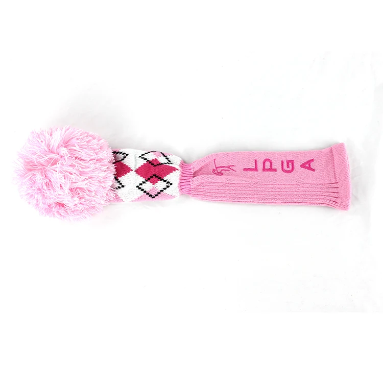 

High Quality Soft Knitted Golf Club Head Cover Custom, Green,black,pink or customized