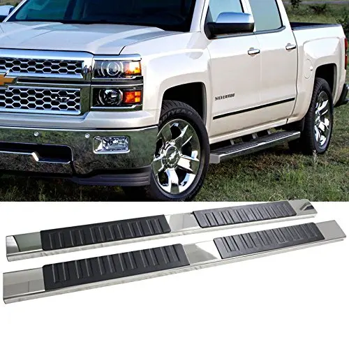 Black 3/" Round Side Step Nerf Bar for 04-08 Ford F150//Mark LT Crew//SuperCrew Cab