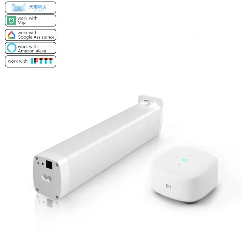 

Alta calidad Tuya wifi inteligente Smart Home motorizado cortina motor con Alexa de Cortina, White