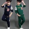 Spring/autumn new design childresn clothing pants and blouse striped pants suit two-piece outfit casual boys sets