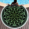 Hooded perfect ski and swim beach bath towel dried SUPER quick microfiber round beach towel custom