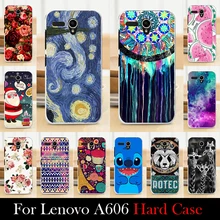 For LENOVO A606 Case Hard Plastic Mobile Phone Cover Case DIY Color Paitn Cellphone Bag Shell Shipping Free