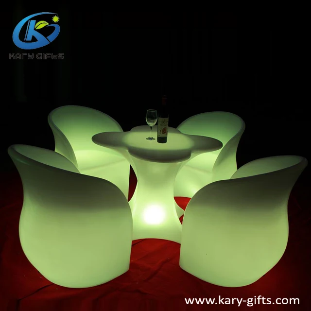 Light Led Outdoor Furniture Led Tables Plum Flower Shape Led Bar Table Buy Led Bar Table,Plum