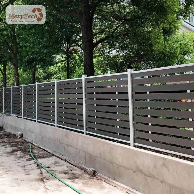 

Foshan quality wpc composite privacy fence with metal aluminum, Optional