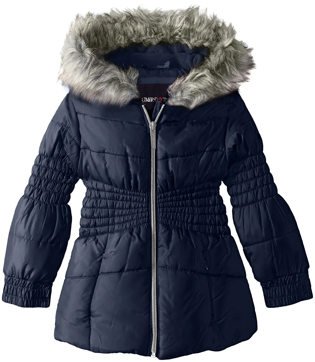 Limited Too Girls Too Puffer W//Sweater Knit Trim