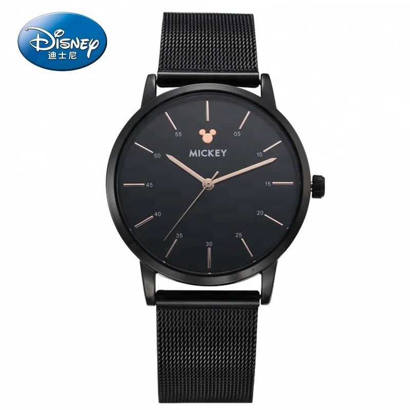 

Disney Authorized Brand 3ATM Water Resistant Japan Movt Quartz Watch Stainless Steel Back, Black
