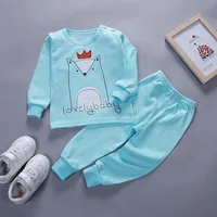 

Hot sale Autumn clothing suit boys and girls autumn underwear briefs two-piece