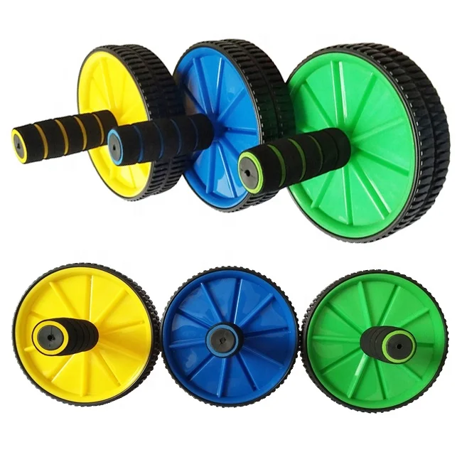 

custom logo for women and men easy ab exercises at home non-slip rubber pink abs roller 18cm fitness wheel roll, Green