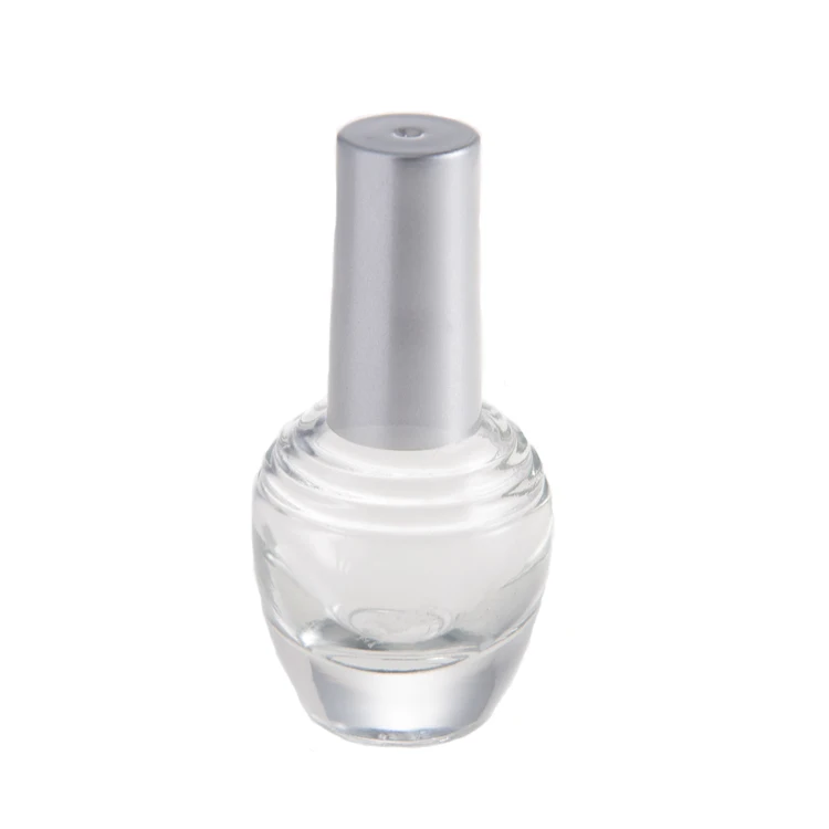 
China Manufacturers Black Cap Clear Glass 17Ml 18Ml Refillable Empty Nail Polish Bottle Brush 