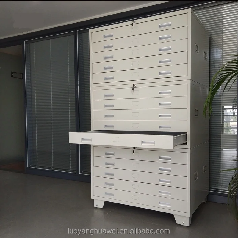 Map Paper Steel Storage Cabinet