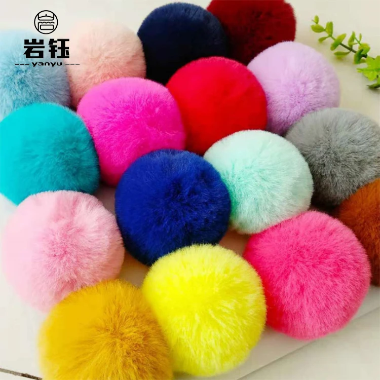 
Wholesale 8 cm rabbit ball handmade cute pompon clothing accessories accessories 