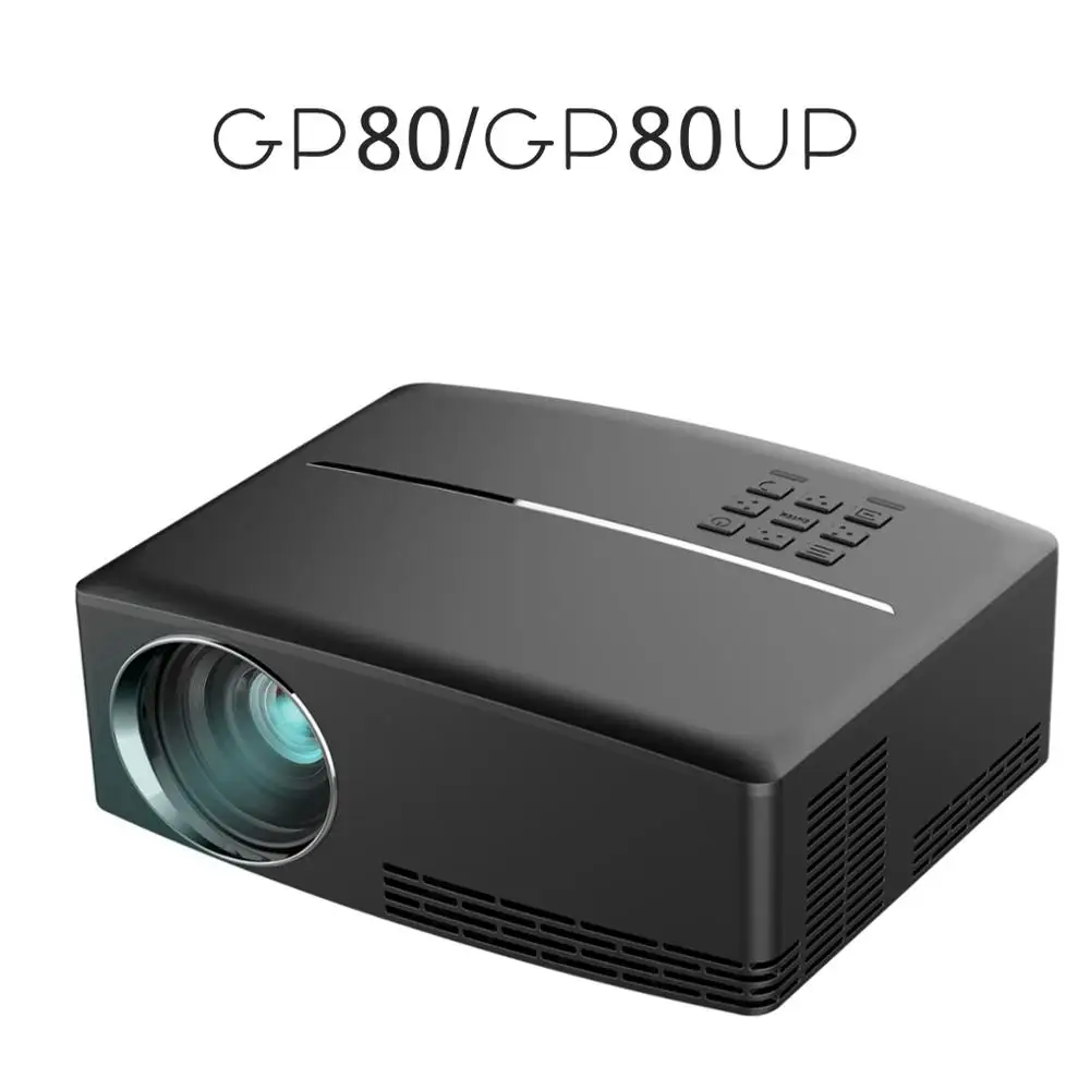 GP80 mini cheap projector 1800lummens 800*480p HD VGA SD video game projector