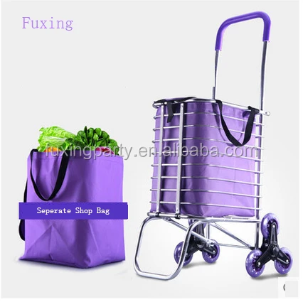 
Fuxing hand trolley shopping trolley bag stair climbing trolleyfoldable trolley climb stair 