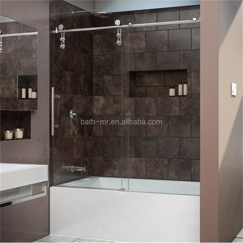 Double Hanging Rollers Sliding Shower Door Buy Hanging Rollers Shower