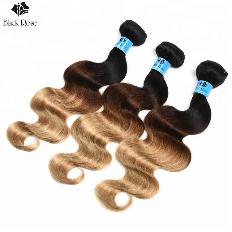 

wholesale brazilian hair bundles 1B/4/27# body wave 8a grade cuticle aligned virgin hair vendors